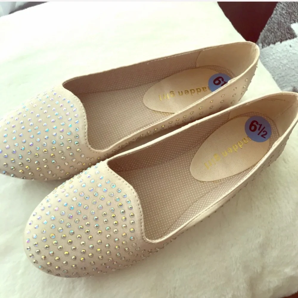 Steve Madden Rhinestone Flats - Picture 2 of 2